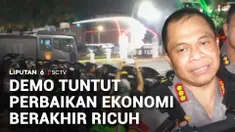 Unjuk rasa di Gedung Grahadi, Surabaya, Jawa Timur, berakhir ricuh. Massa menuntut Pemerintah memperbaiki kondisi ekonomi.