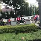 Kampanye keselamatan untuk mudik lebaran tahun 2018 dengan touring sepeda. (Liputan6.com/Yunizafira)