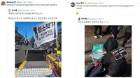 6 Potret Poster Demo di Korea Selatan Ini Bikin Senyum, Relate dengan Indonesia