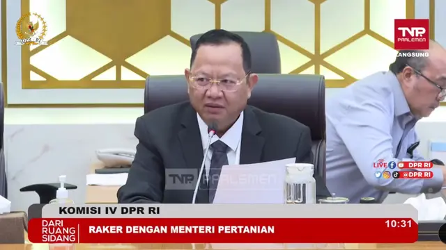 Ketua Komisi IV DPR RI Sudin mengkritik Kinerja Kementerian Pertanian dalam Rapat Kerja dengan Menteri Pertanian Syahrul Yasin Limpo, di kantor DPR, Senin (16/1/2023).