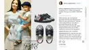 Bukan hanya baju piyama, namun koleksi sepatu Rafathar keluaran Gucci ini harganya juga mencengangkan untuk ukuran sepatu anak-anak, tepatnya Rp. 3.900.000. (Instagram/fashion_nagitaslavina)