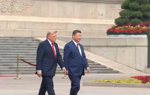 Presiden Amerika Serikat Donald Trump dan Presiden China Xi Jinping di Great Hall of the People, Beijing, Kamis (14/5/2026). (Dok. Gedung Putih)