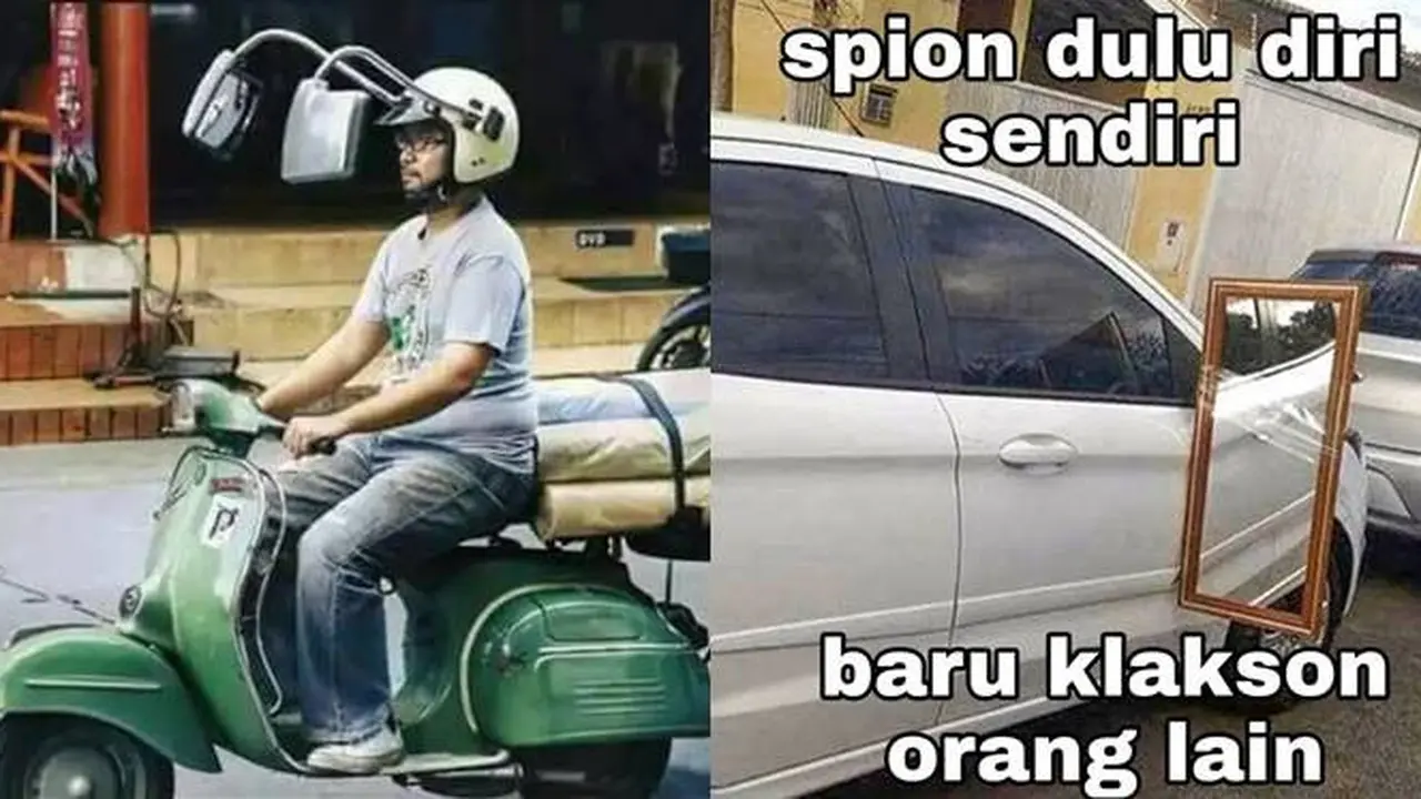 7 Potret Nyeleneh Spion Kendaraan Ini Bikin Tepuk Jidat