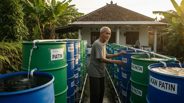 Drum Susun untuk Budidaya Ikan Patin