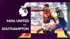 Berita motion grafis statistik Manchester United vs Southampton pada lanjutan Liga Inggris pekan-22.