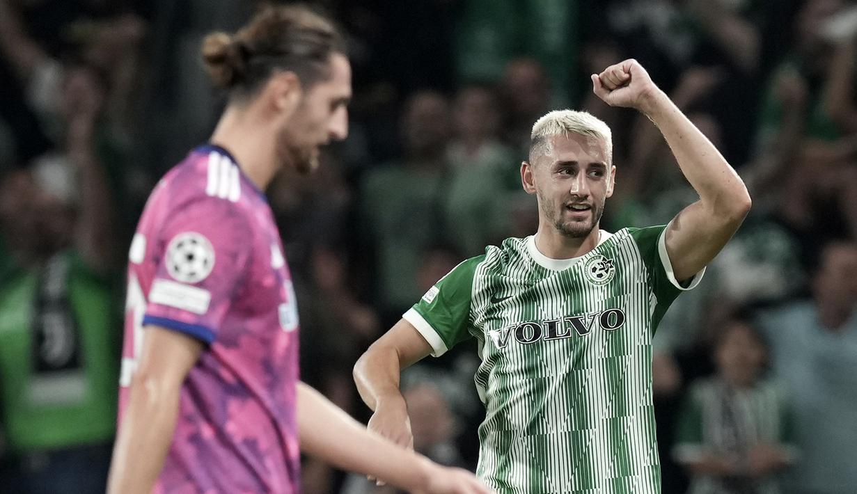 Kedua gol kemenangan Maccabi Haifa dicetak oleh Omer Atzili di babak pertama pada menit ke-7 dan 42. (AP/Ariel Schalit)