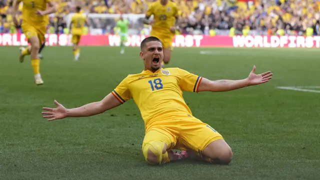 Foto: Kejutan Rumania, Gasak Ukraina Tiga Gol Tanpa Balas di Laga Pembuka Grup E Euro 2024