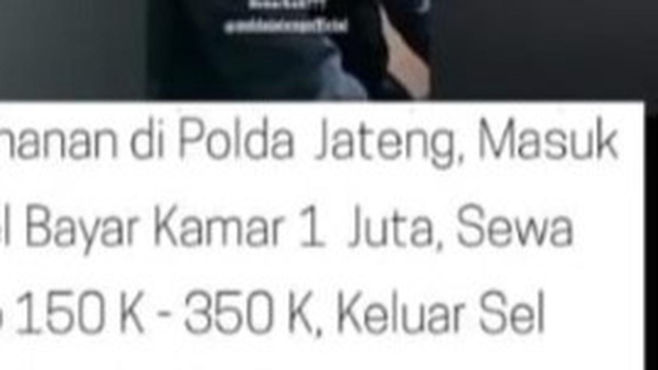 Babak Baru Kasus Jual Beli Fasilitas di Rutan Polda Jateng, Tiga Polisi Terlibat Dipatsus 30 Hari