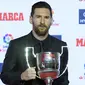 Selama memperkuat Barcelona, Lionel Messi telah 8 kali menjadi top skor di LaLiga. Bahkan, 5 musim terakhir La Pulga lima kali beururutan menjadi El Pichichi. Kini, setelah resmi meninggalkan Barcelona, gelar tersebut akan ramai diperebutkan. Siapa saja? (Foto: AFP/Lluis Gene)