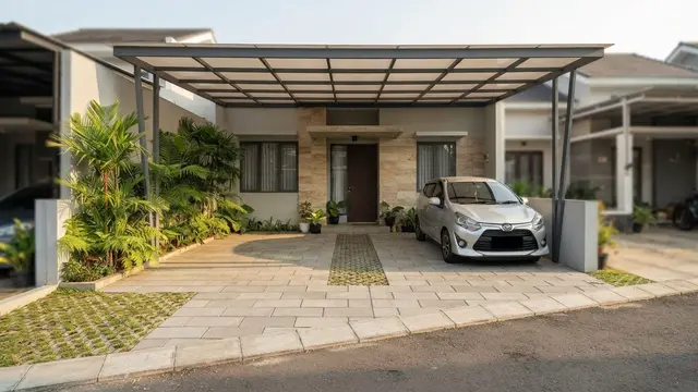 Model Carport untuk Rumah Lebar 5 Meter