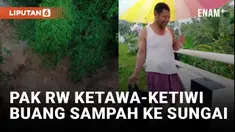 Miris! Ketua RW Buang Sampah ke Sungai Sambil Tertawa
