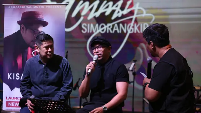 Sammy Simorangkir saat launching album Kisah Abadi di kawasan Senayan, Jakarta Pusat, Jumat (16/12/2022)
