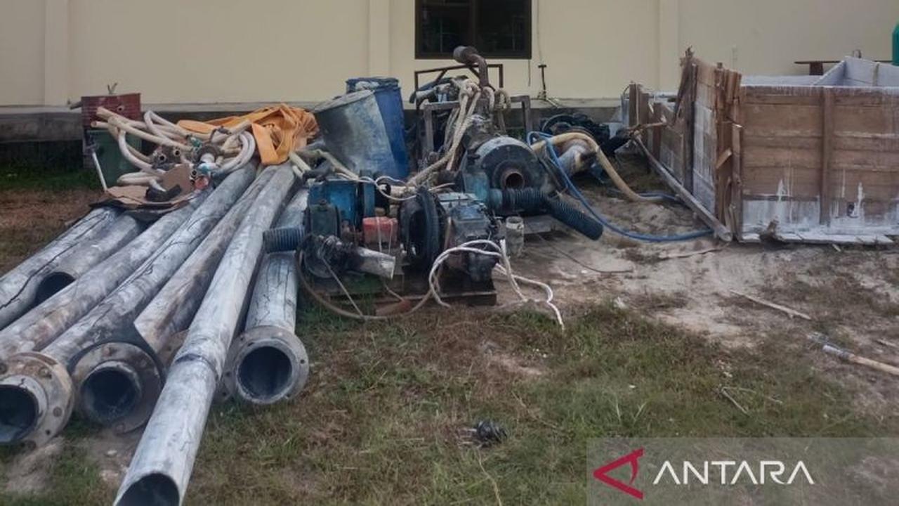 Polres Bangka Tengah Tangkap Empat Pelaku Penambangan Timah Ilegal di Koba