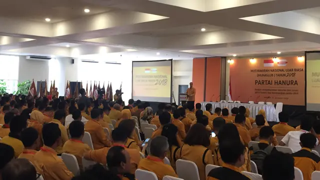 Munaslub Partai Hanura di Kantor DPP Hanura, Bambu Apus, Jakarta Timur.