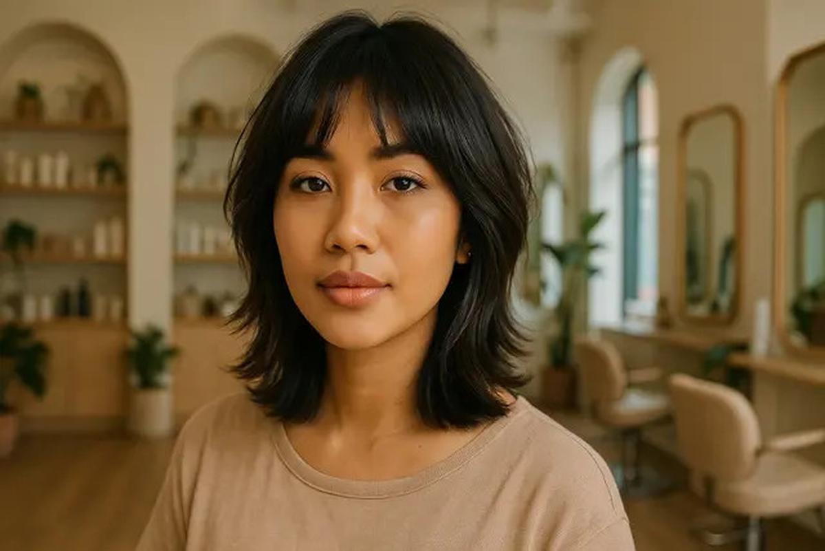 9 Model Rambut Shag Modern dengan Curtain Bangs, Potongan Awet Muda Anti Ribet