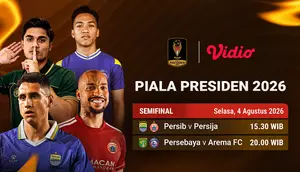 Jadwal Live Piala Presiden 2026 - Semifinal: El Clasico Indonesia vs Derbi Jawa Timur di Vidio