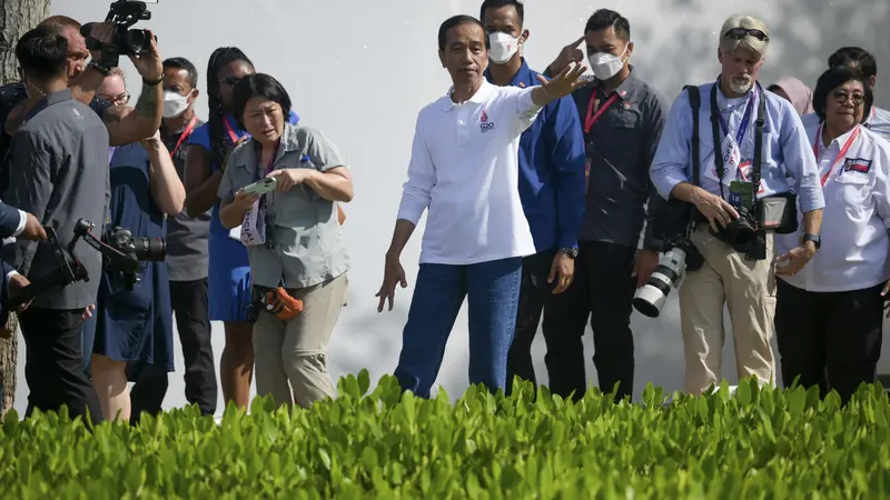 Kegiatan Presiden Jokowi Ajak Delegasi KTT G20 ke Hutan Mangrove