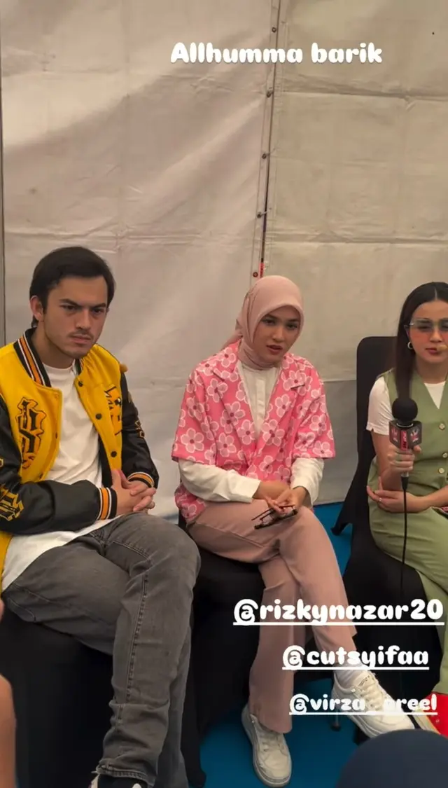 7 Potret kebersamaan Rizky Nazar dan Cut Syifa, bikin baper saat kondangan nikahan Febby Rastanty