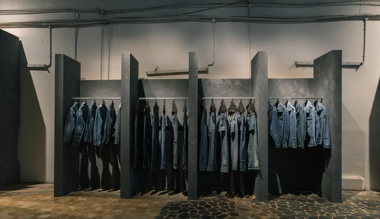 Re- TANGAN adalah sebuah platform eksperimental yang mempersonifikasikan sustainable fashion. TANGAN menyediakan desain baru dengan
mengubah pakaian yang dimiliki dan tidak terpakai, menjadi pakaian yang modern dan kontemporer.  [ Foto: dok TANGAN ]