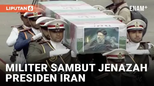 VIDEO: Jenazah Presiden Iran Disambut Penghormatan Militer
