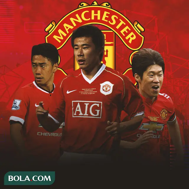 Manchester United - Shinji Kagawa, Dong Fangzhuo, Park Ji-Sung