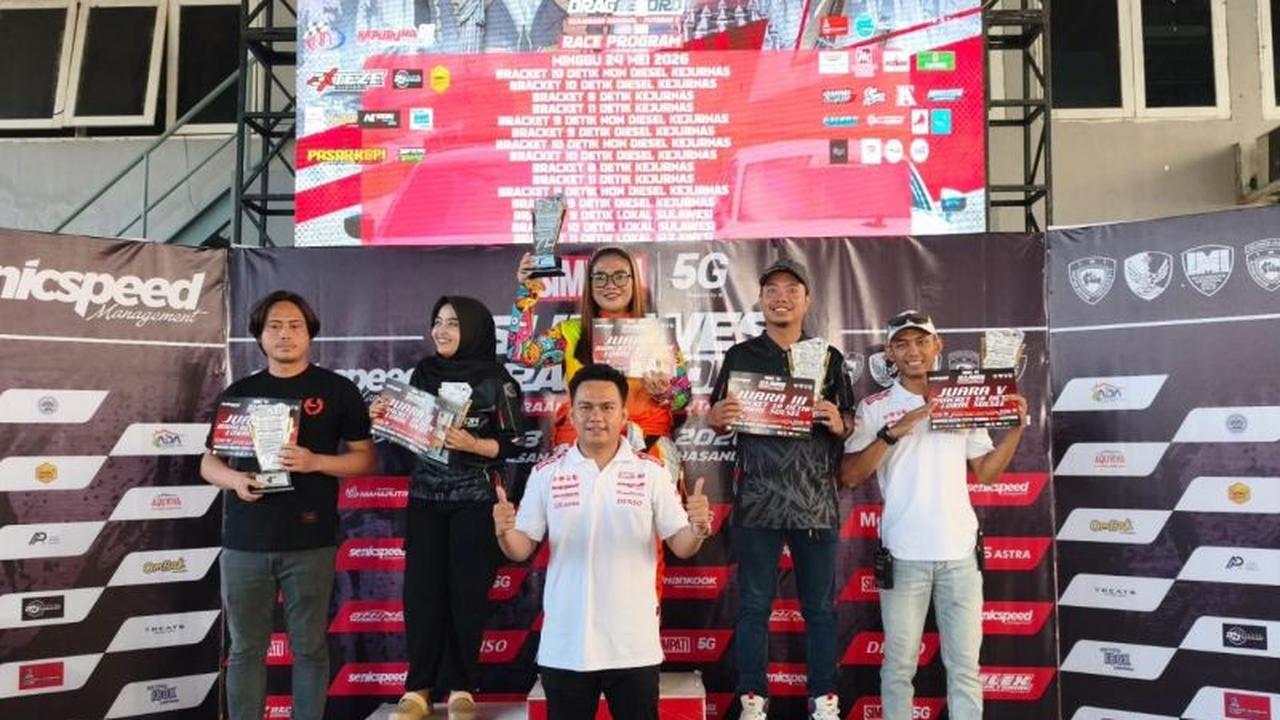 Pembalap Jatim dan Sulsel Berjaya di Kejurnas Drag Race Makassar, Kuasai Kelas Bracket 9 Detik