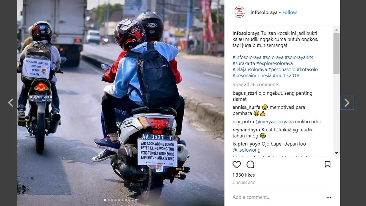 Foto kocak mudik