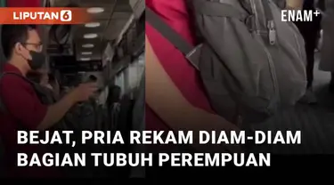 Aksi tidak etis dan bejat dilakukan oleh seorang pria saat berada di halte bus