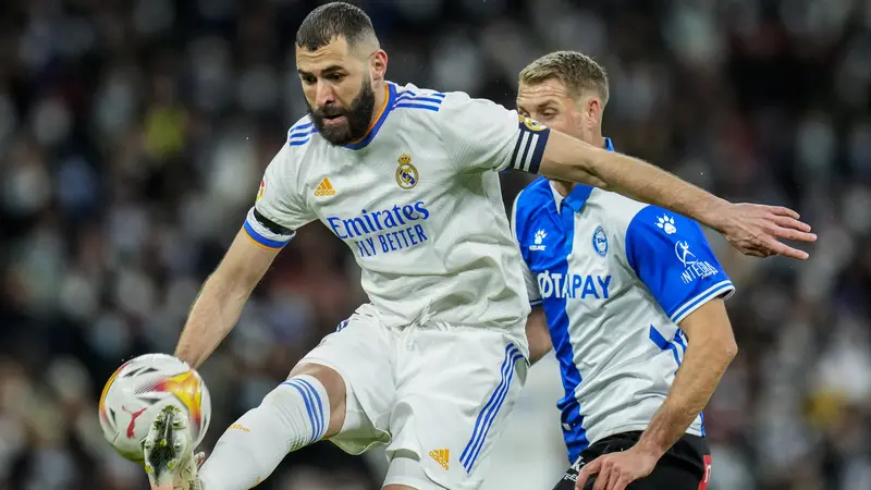 Foto: Benzema dan Suarez Sumbang Gol, Duo Madrid Pesta Gol di Liga Spanyol