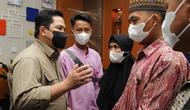 Menteri Badan Usaha Milik Negara (BUMN) RI Erick Thohir saat menyapa masyarakat di Lampung Timur, Minggu (30/1/2022)