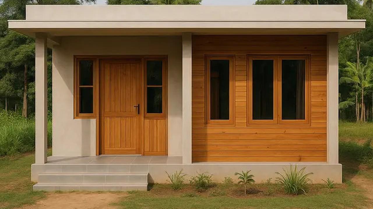 7 Gambar Rumah Sederhana Ukuran 6x9 di Kampung dengan Atap Datar