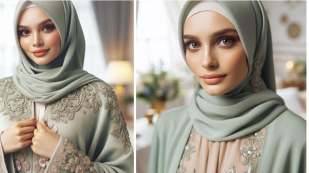 Baju Gamis Warna Sage Masih Jadi Tren untuk Lebaran 2025, Bikin Penampilan Lebih Elegan dan Modern