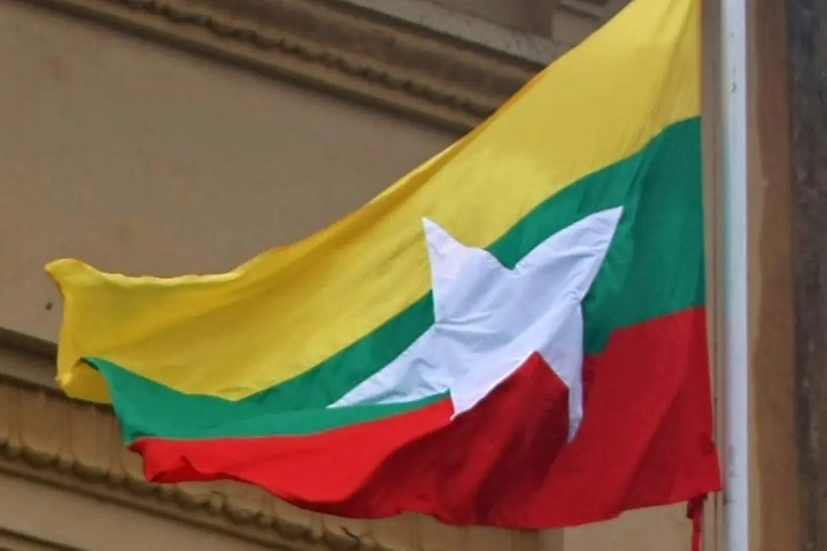 Ilustrasi bendera Myanmar (AFP Photo)