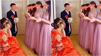 Momen pengantin pria kaget dapati semua mantan pacarnya jadi bridesmaid calon istrinya. (Sumber foto: Sanook)