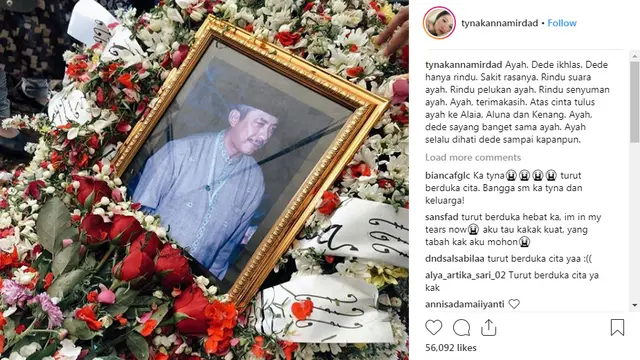 Besan Lydia Kandou meninggal dunia (Instagram/ @tynakannamirdad)