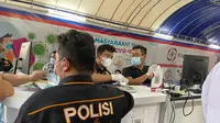 Layanan rapid test Covid-19 drive thru di Lapangan Merdeka, Jalan Pulau Pinang, Kesawan, Medan Barat, digeledah polisi