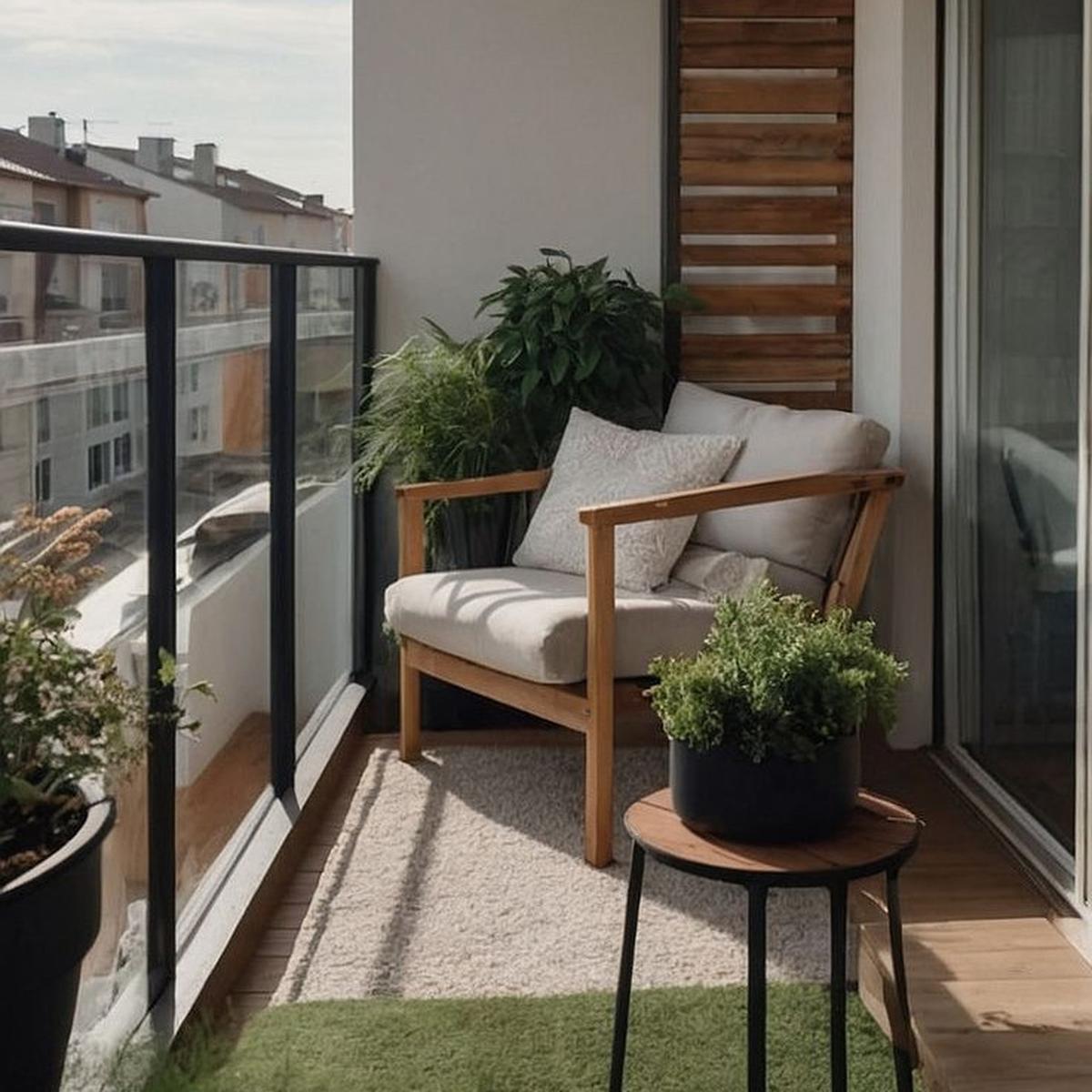 Ilustrasi Balkon Minimalis Terbuka Simpel (&copy;Pinterest)