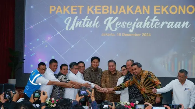 Konferensi pers paket kebijakan ekonomi untuk kesejahteraan, 18 Desember 2024. (Foto: Kemenperin)