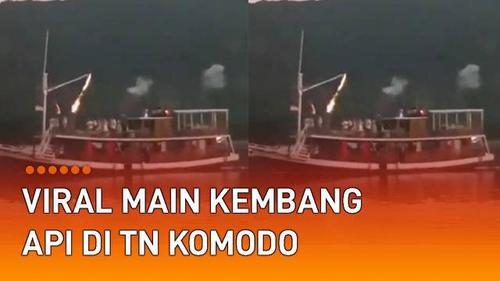 VIDEO: Viral Wisatawan Main Kembang Api di Pulau Kalong TN Komodo, Dikecam Warganet