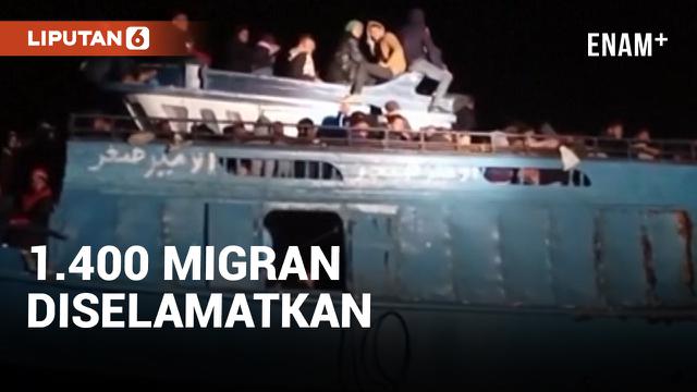 Italia Selamatkan Lebih dari 1.400 Migran di Laut Ionia
