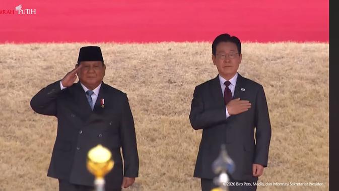 Prabowo Temui Presiden Korsel di Blue House, Disambut Upacara Kenegaraan