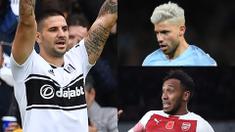 Sergio Aguero masih memuncaki daftar top scorer Premier League hngga pekan ke-13 meski gagal mencetak gol di pertandingan terakhir. (Kolase foto AFP)