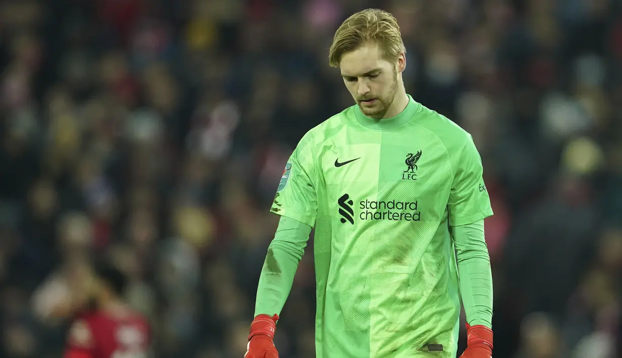 Bermain dengan tim pelapis, Liverpool harus berjuang ekstra untuk memenangkan pertandingan. Sayangnya, skor imbang 3-3 di waktu normal memaksa kedua tim melanjutkan duel lewat babak adu penalti. (AP/Jon Super)