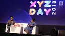 Konten Kreator Raditya Dika menjadi pembicara selama XYZ DAY 2018 di Jakarta, Rabu (25/4). Acara ini bertujuan memberikan insight yang lebih mendalam tentang generasi X, Y, dan Z dari para ahli di bidangnya. (Liputan6.com/Herman Zakharia)