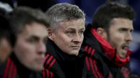 Ole Gunnar Solskjaer berhasil mengantarkan Manchester United menang telak 5-1 atas Cardiff City. (AP Photo/ Jon Super)