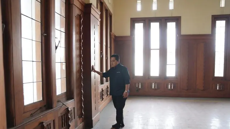 Menteri BUMN Erick Thohir berkunjung ke Kota Tua, Jakarta Utara pada Minggu (26/6/2023) siang.