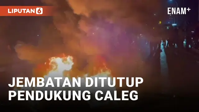 Rapat Pleno Rekapitulasi Ricuh, Jembatan Ditutup Pendukung Caleg