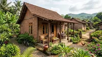 8 Inspirasi Rumah Bata Ekspos Gaya Kampung, Sederhana tapi Menawan