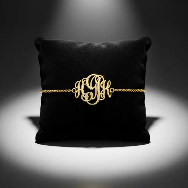 Model Gelang Emas 24K 1 Gram Hadiah Custom Inisial