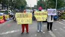 Pengunjuk rasa yang terdiri dari berbagai elemen masyarakat berunjuk rasa di sekitar kantor Badan Gizi Nasional (BGN), Jalan Kebun Sirih, Jakarta Pusat, Rabu (10/6/2026). (merdeka.com/Arie Basuki)